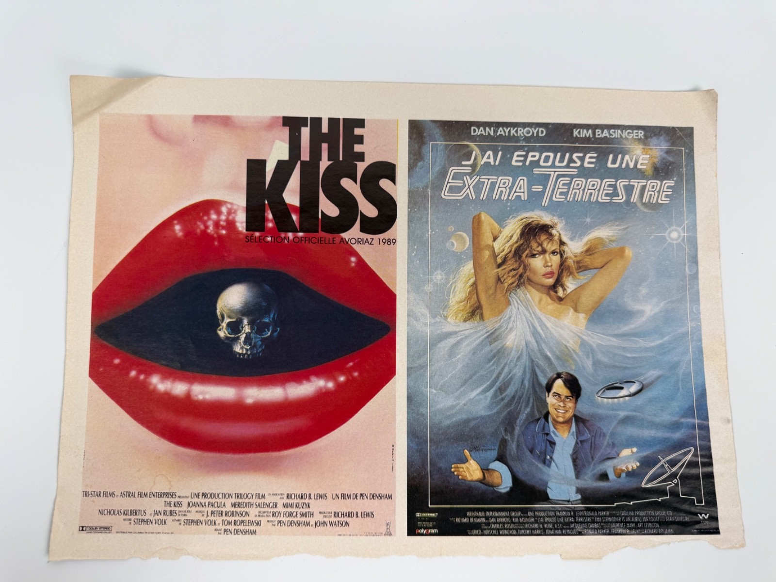 The Kiss / My Stepmother Is An Alien French Movie Poster Magazine Sheet Excerpt