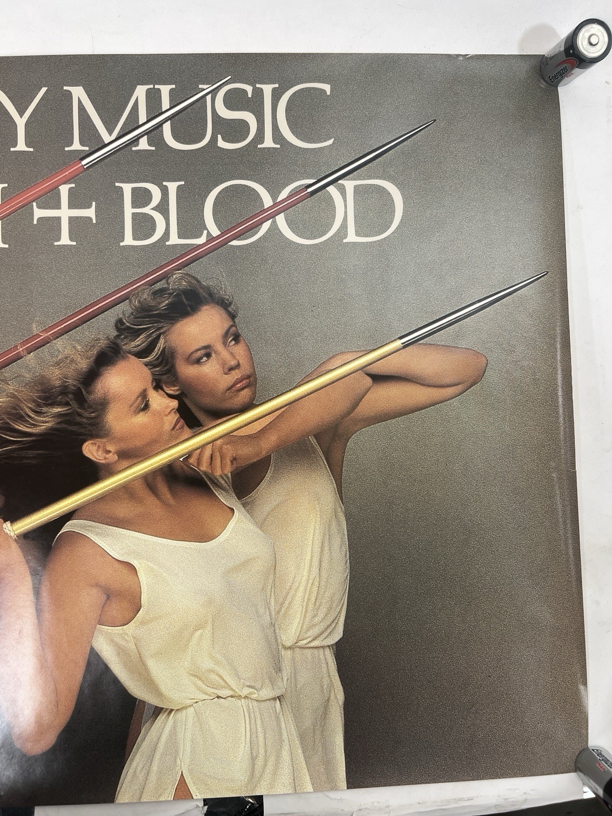 Vintage Roxy Music Flesh + Blood Promo Poster 32×24 Bryan Ferry Original Rare