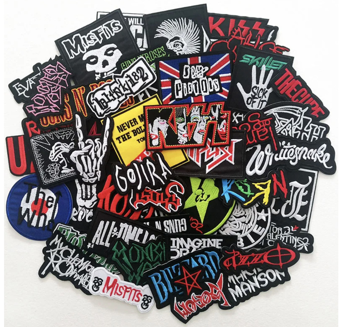ROCK n ROLL – METAL, PUNK ROCK BANDS – Embroidered – U Pick – Iron-On Patches