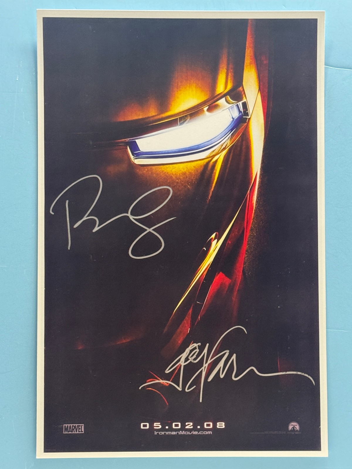 IRON MAN MOVIE POSTER 11×17 SIGNED by 2 AUTHENTICATED withCOA FREE SHIP