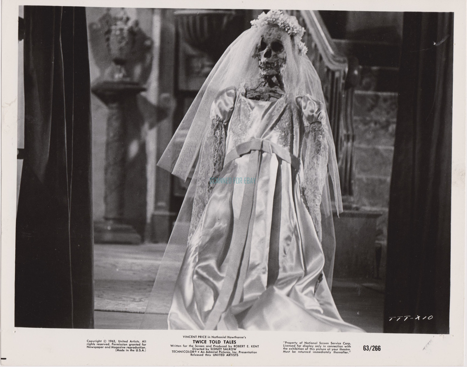 TWICE TOLD TALES VINCENT PRICE ORIGINAL 1963 8X10 TERRIFYING GHOUL