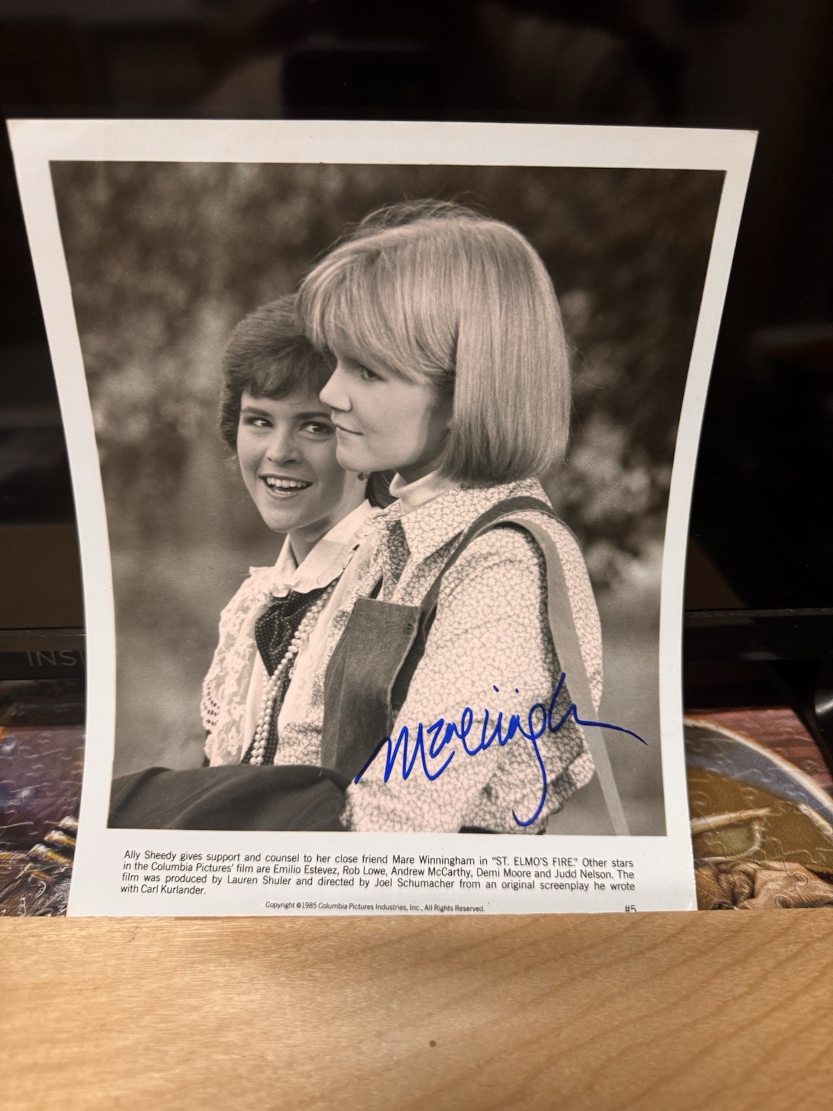 Mare Winningham Signed In Person St Elmo’s Fire. Read Description for Details