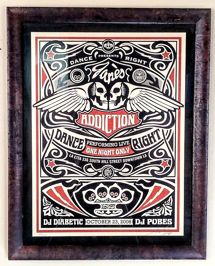 Shepard Fairey Jane’s Addiction Signed & Numbered Poster 2008 LA Reunion Gig