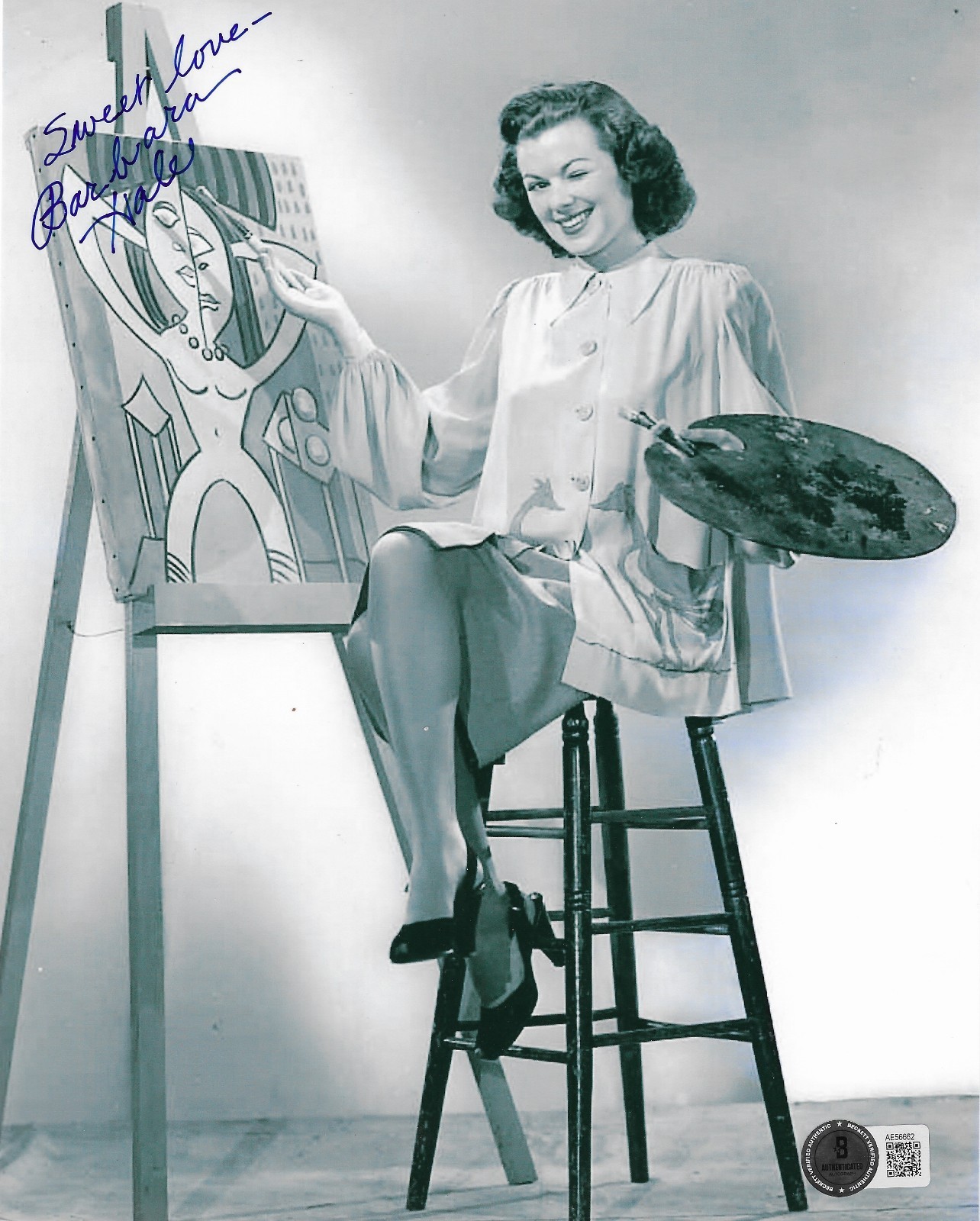 Barbara Hale Perry Mason Secretary Signed 8×10 Photo Autographed BAS Beckett