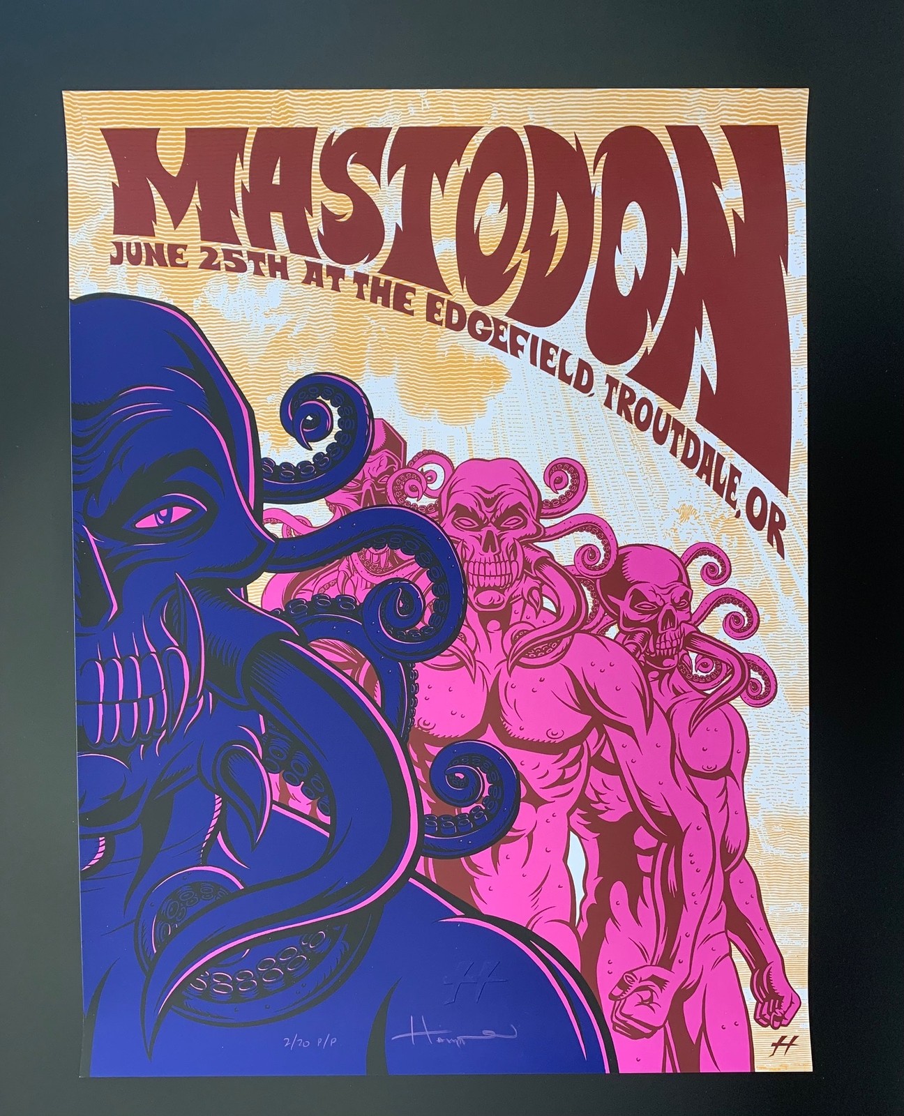 Mastodon Concert Poster 2018 Oregon Justin Hampton P/P