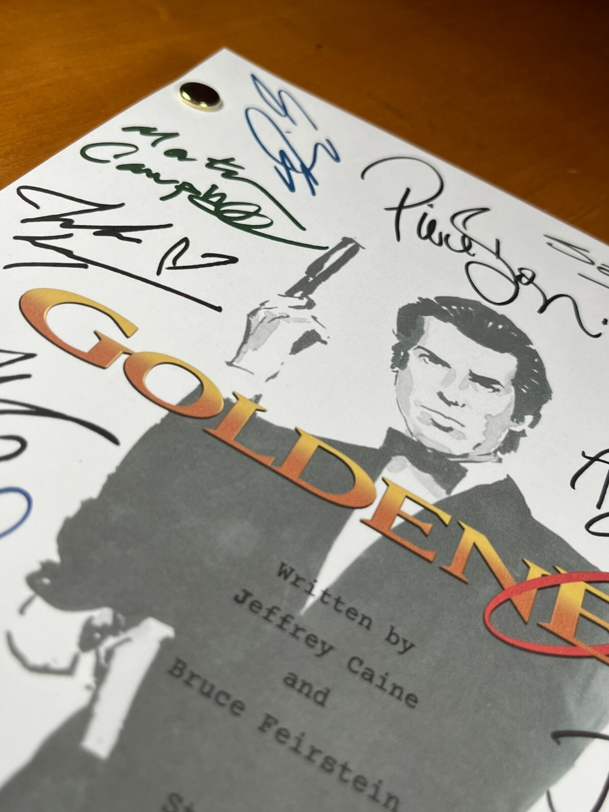 GoldenEye Script Signed- Autograph Reprints- Pierce Brosnan- James Bond 007