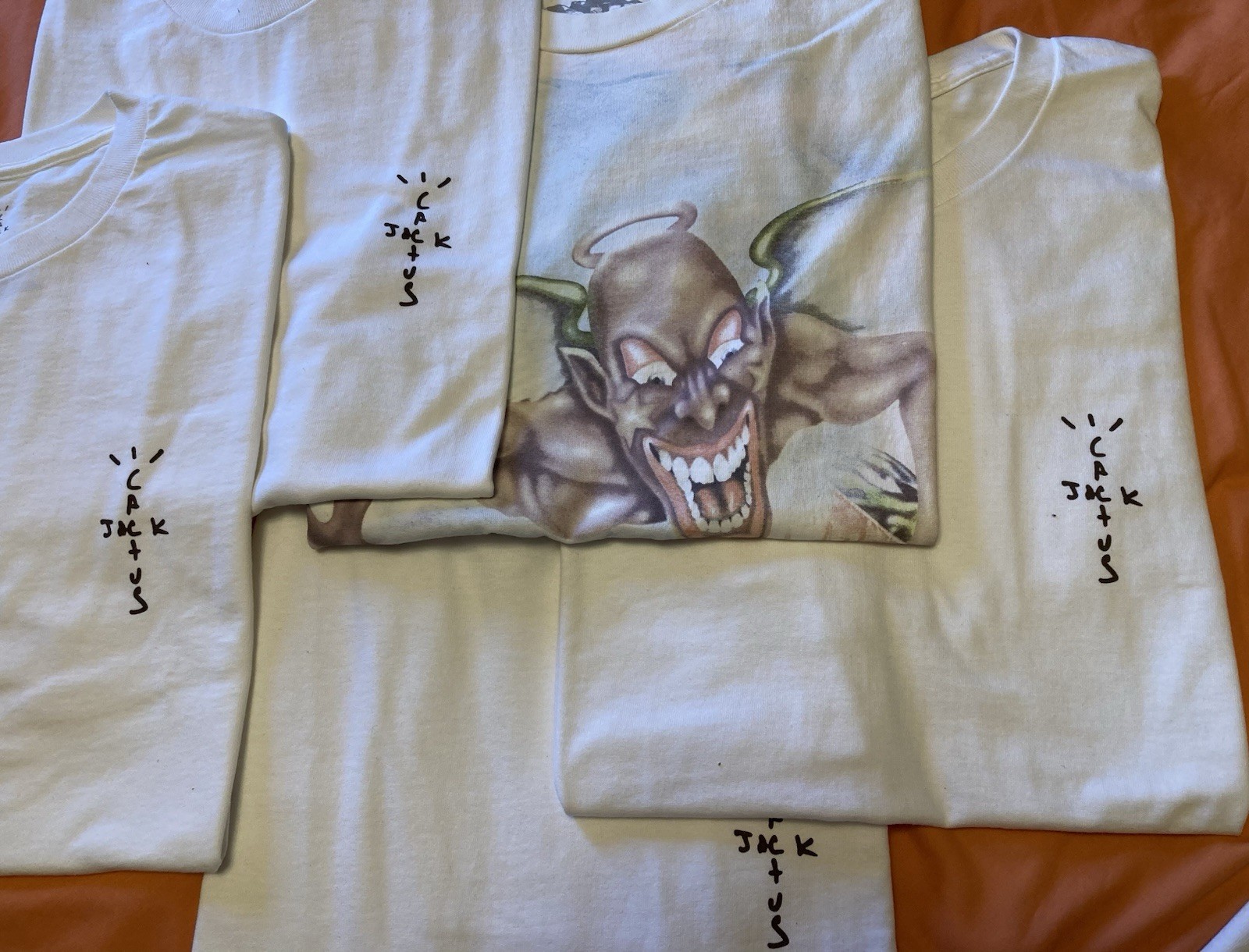 BUILD A TRAVIS SCOTT BUNDLE UTOPIA CIRCUS CACTUS JACK WHITE TEE M L XL NWOT