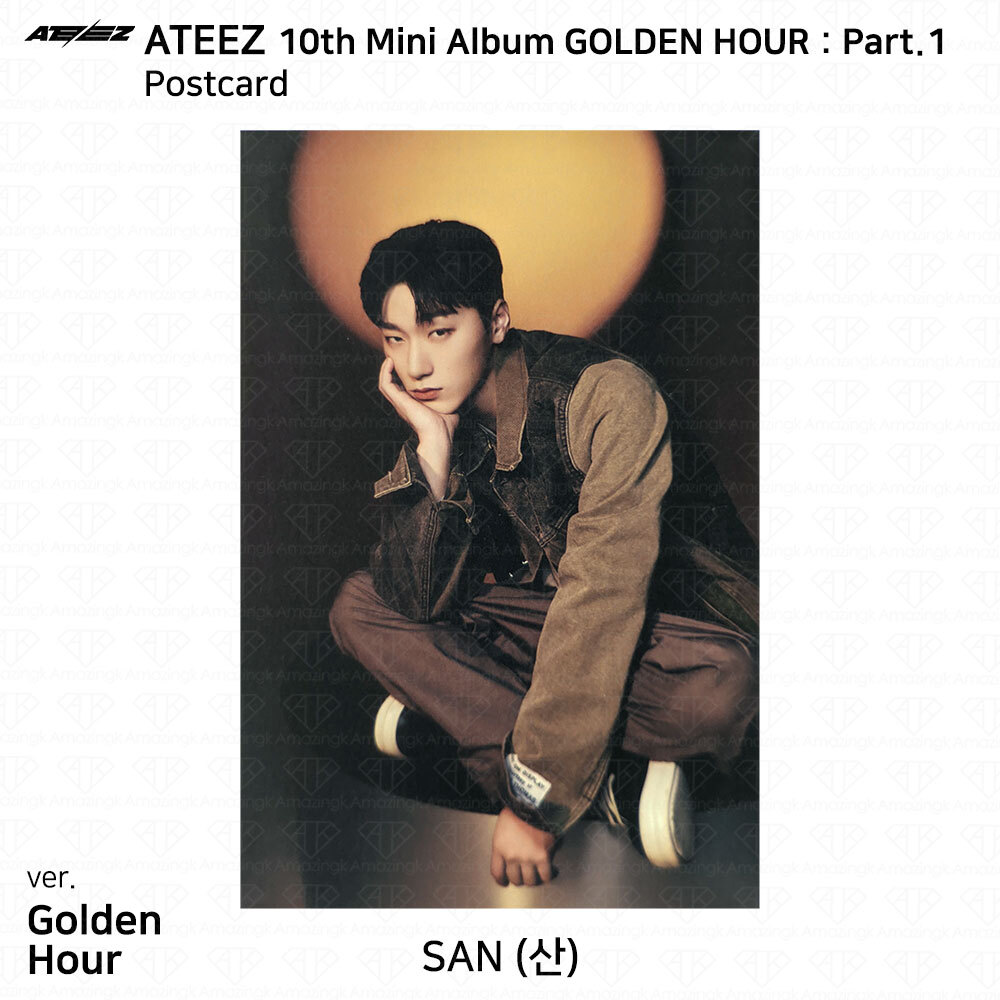 ATEEZ 10th Mini Album Golden Hour Part.1 Photobook Ver Photocard Postcard KPOP