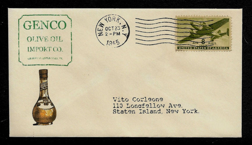 The Godfather LTD Edition Collector’s Envelope Addressed to Vito Corleone *OP094