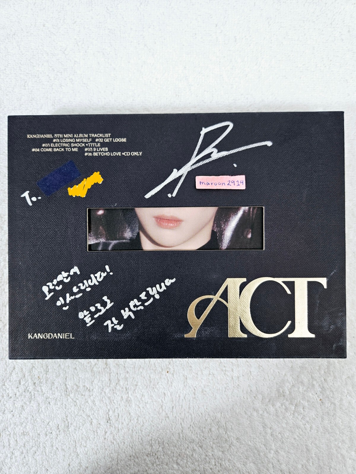 KANG DANIEL Act Signed Promo Album Autographed 5th Mini Kpop [US SELLER]
