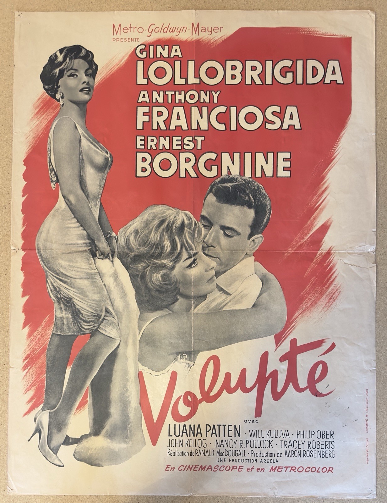 VOLUPTE 1961 Cinema Poster “Go Naked in the World” – Approx. 31.5×23.6
