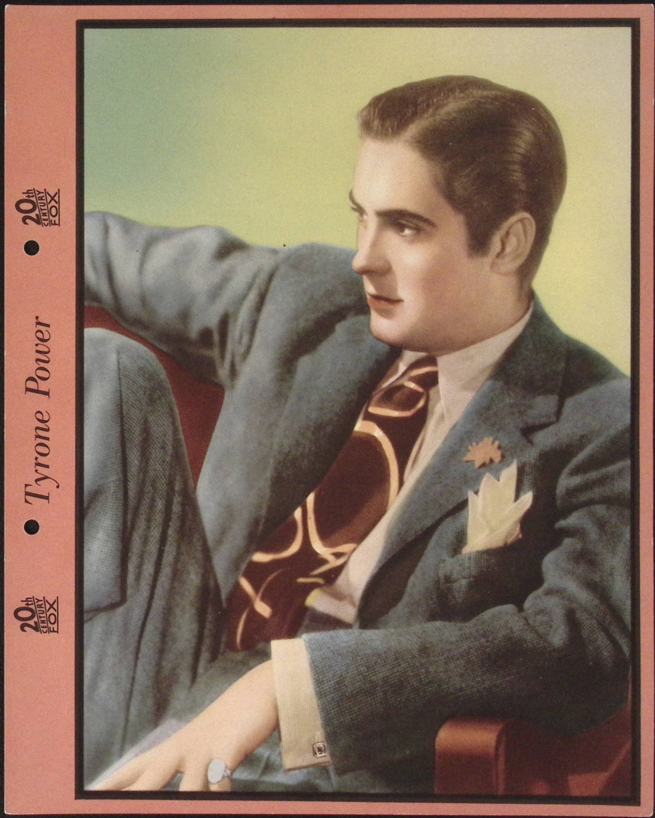 1939 Tyrone Power 20th Century Fox Star in Action Dixie Cup Ice Cream Premium