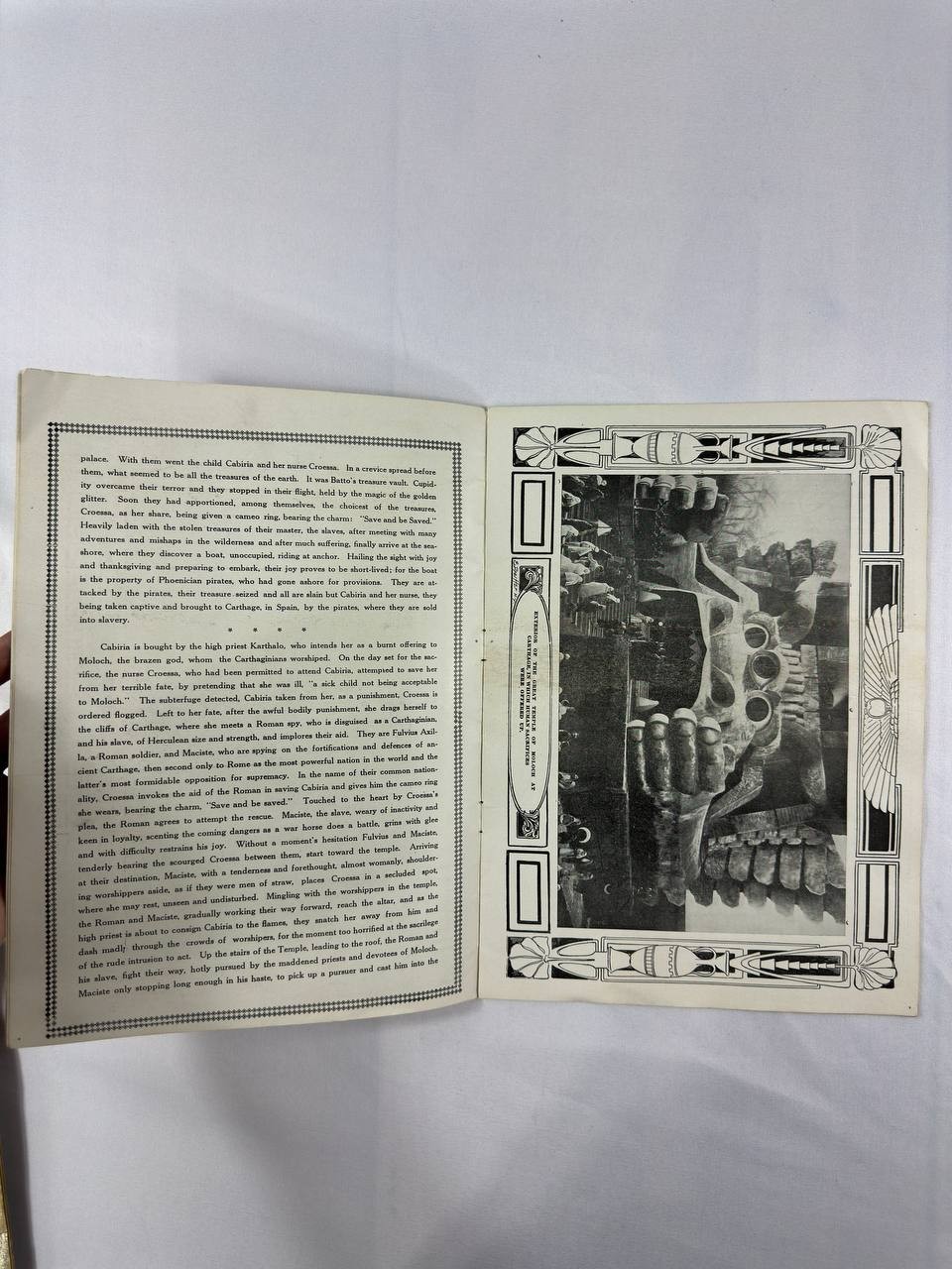 Original 1914 CABIRIA Silent Film Souvenir Program Book Gabriele D’Annunzio