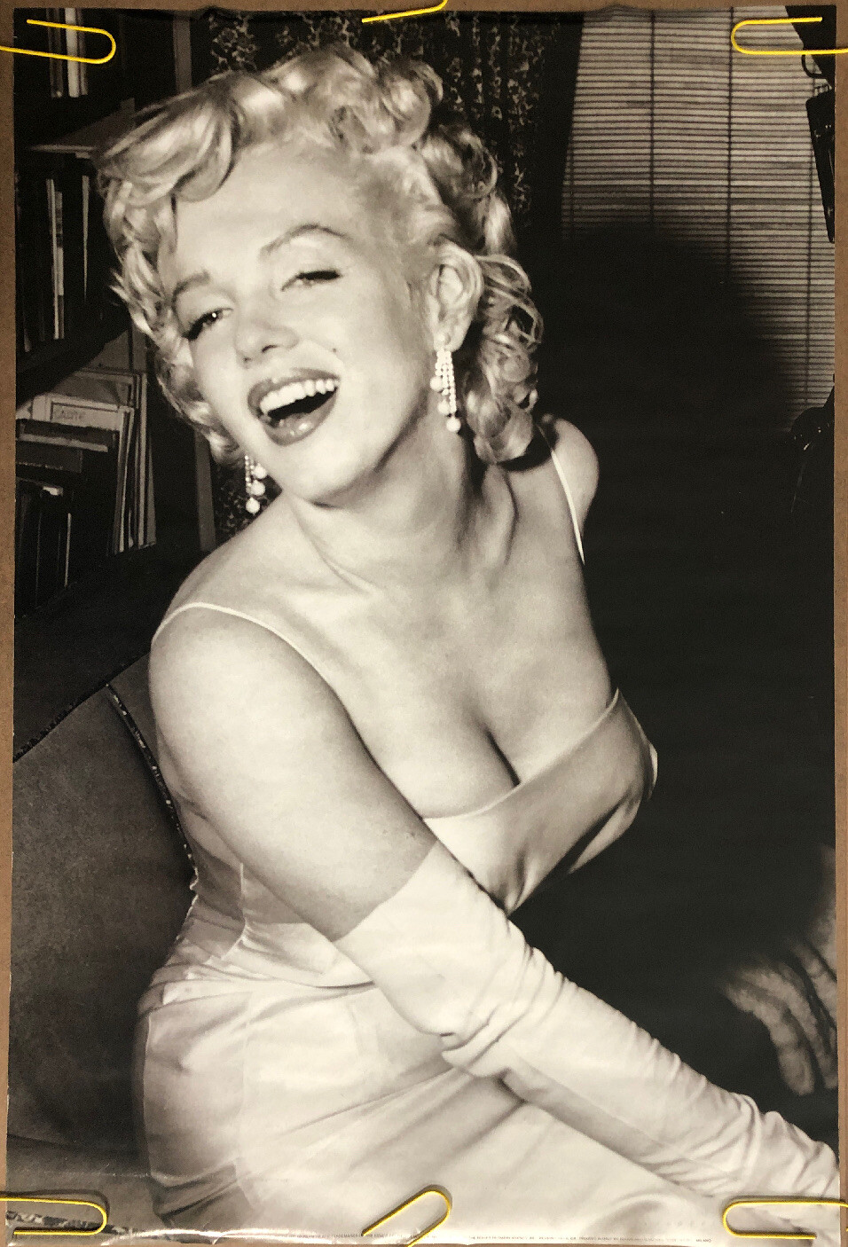 Original Vintage Poster Marilyn Monroe Sexy Woman Black And White Pin Up 1997