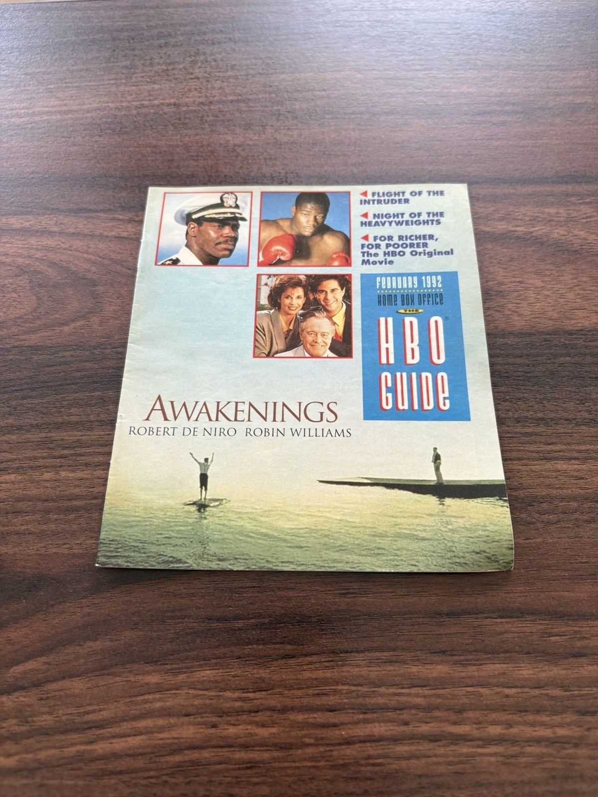 HBO February 1992 Program Guide Awakenings De Niro Robin Williams Vintage RARE