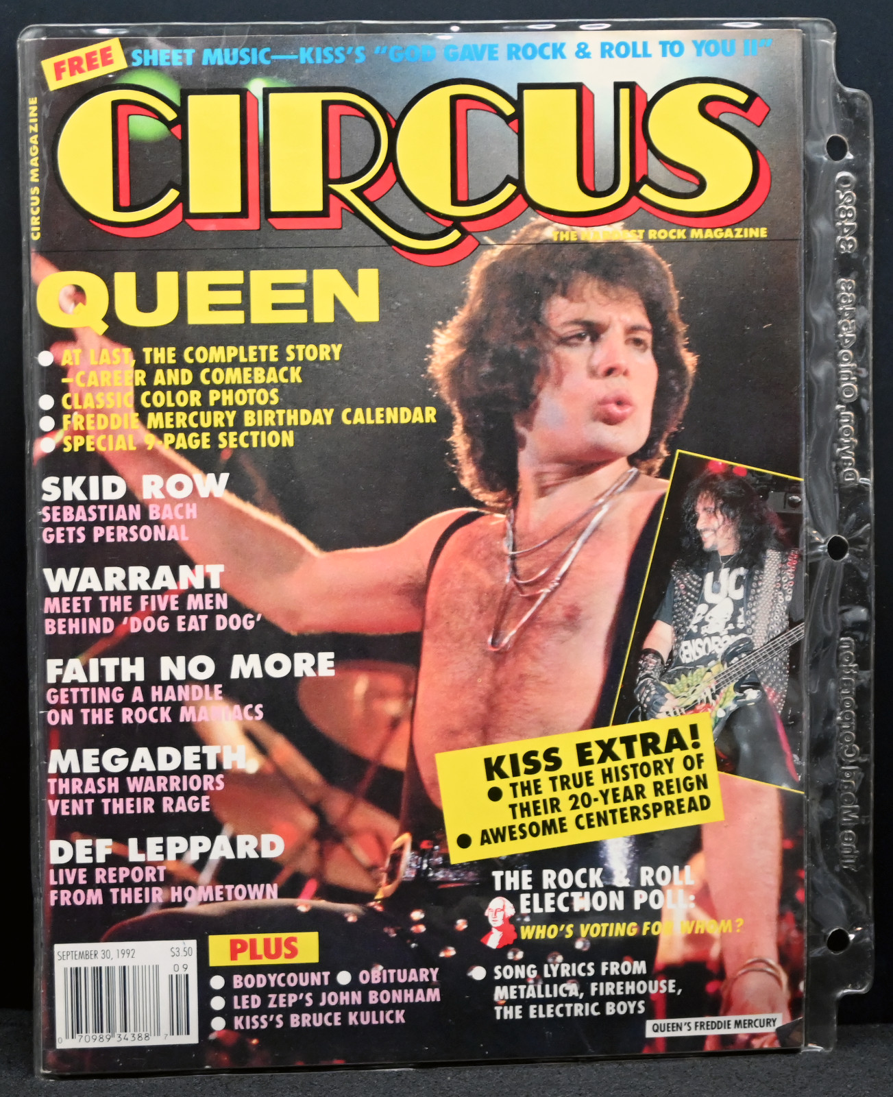 CIRCUS SEPT 1992 QUEEN HARD ROCK METAL MUSIC MAGAZINE PREOWNED VG CONDITION