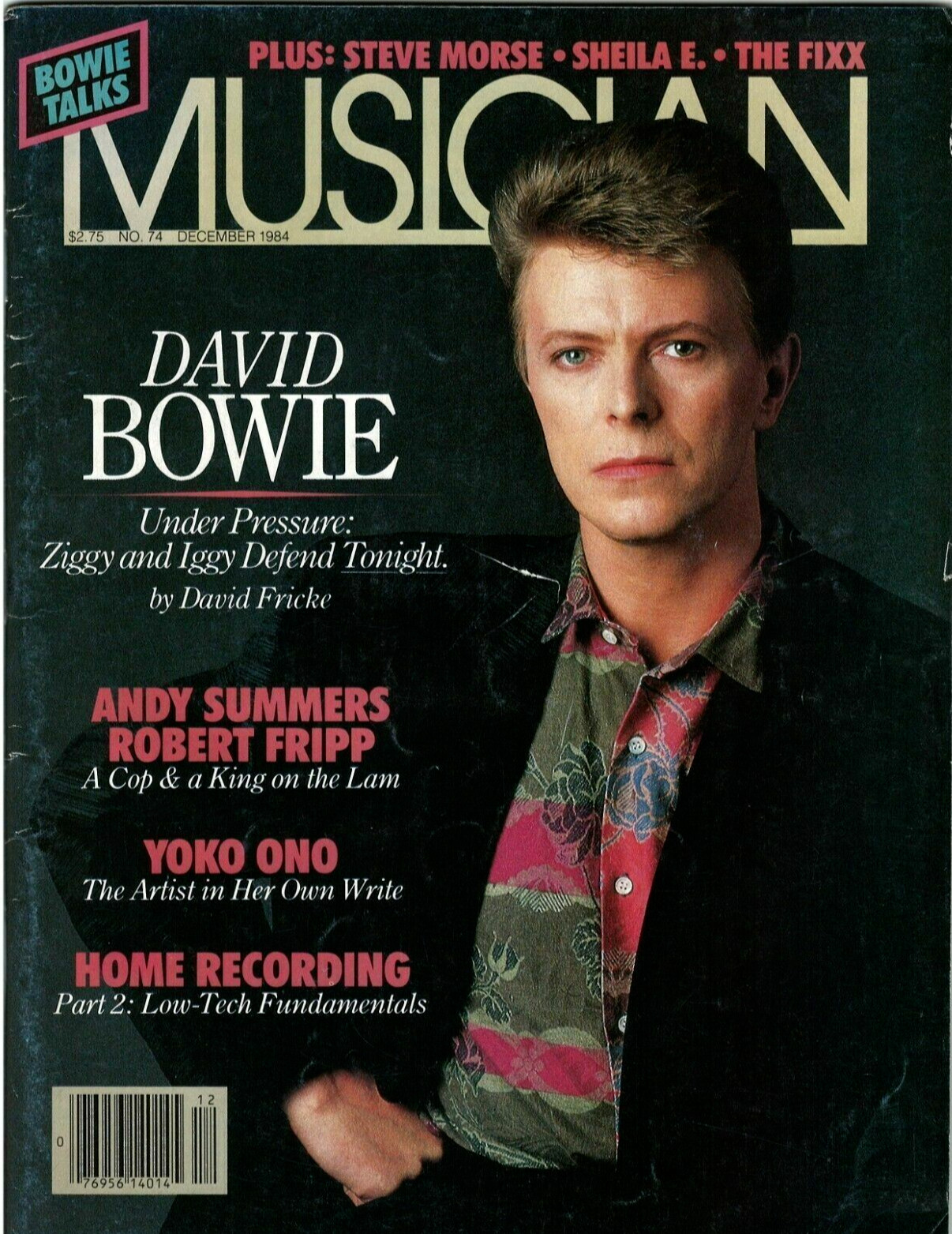 David Bowie Magazine Musician December 1984 Sheila E Andy Summers Robert Fripp