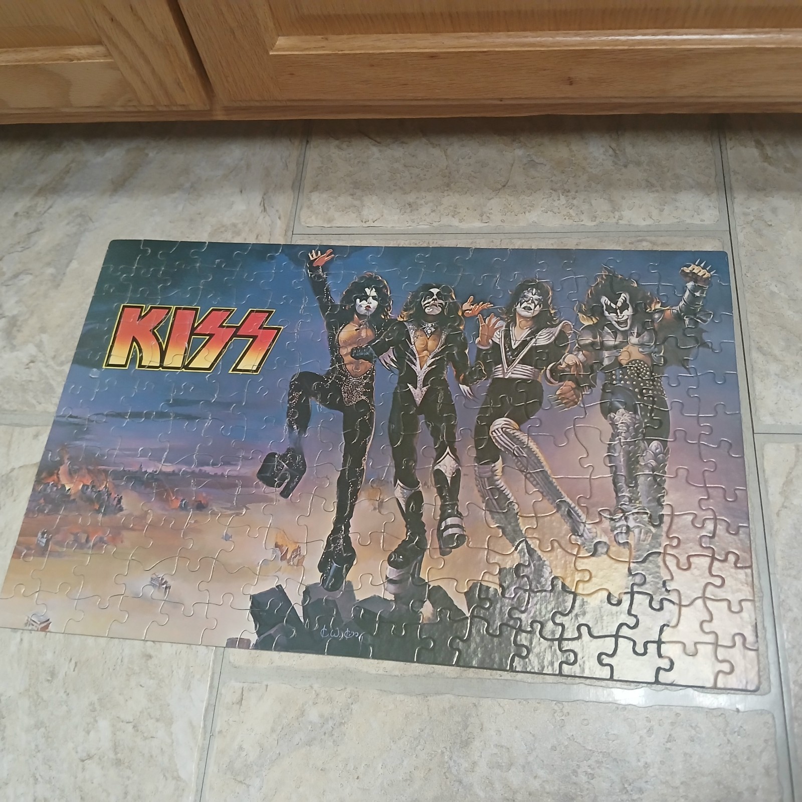 KISS Jigsaw Puzzle From 1977 Complete 200 Pieces