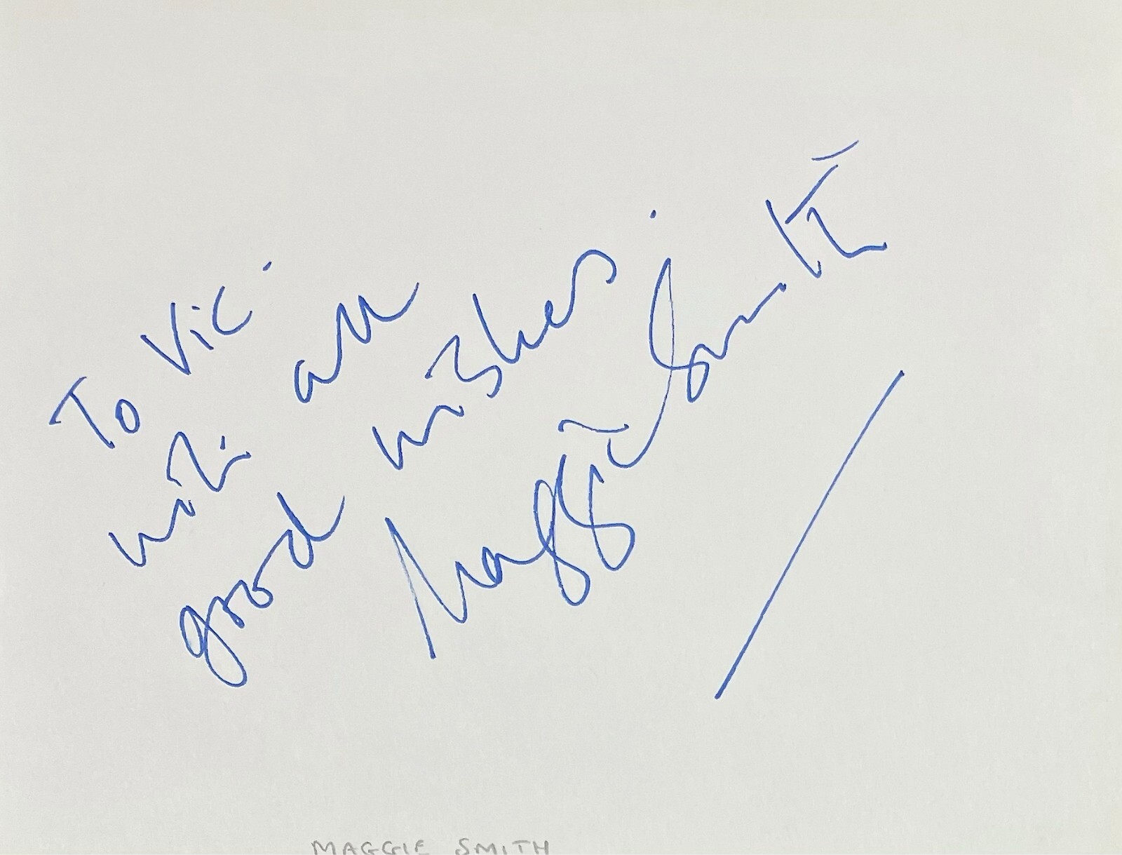 MAGGIE SMITH Autograph SIGNED ALBUM PAGE 4 1/4″ x 5 1/2″ Downtown Abbey ACTRESS