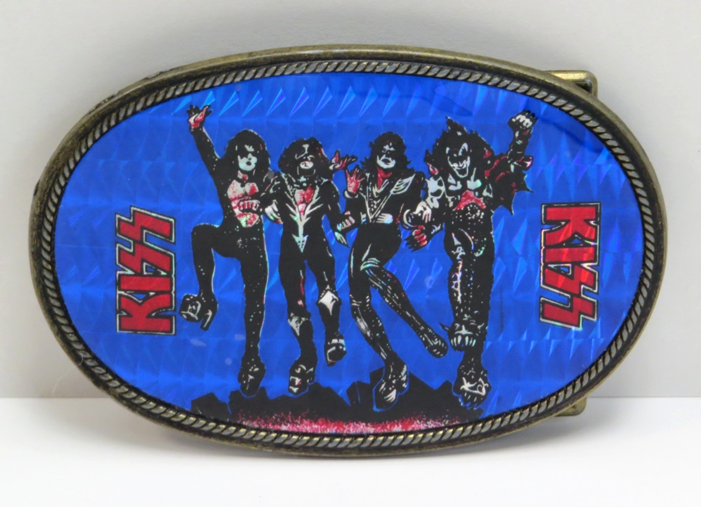 KISS DESTROYER BELT BUCKLE – MEXICO VINTAGE 1970’S – ACE PETER GENE PAUL