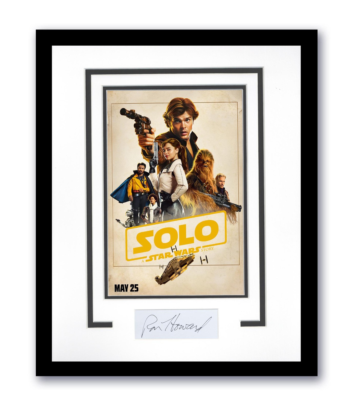 Star Wars Solo Ron Howard Autographed 11×14 Framed Photo Space Western ACOA