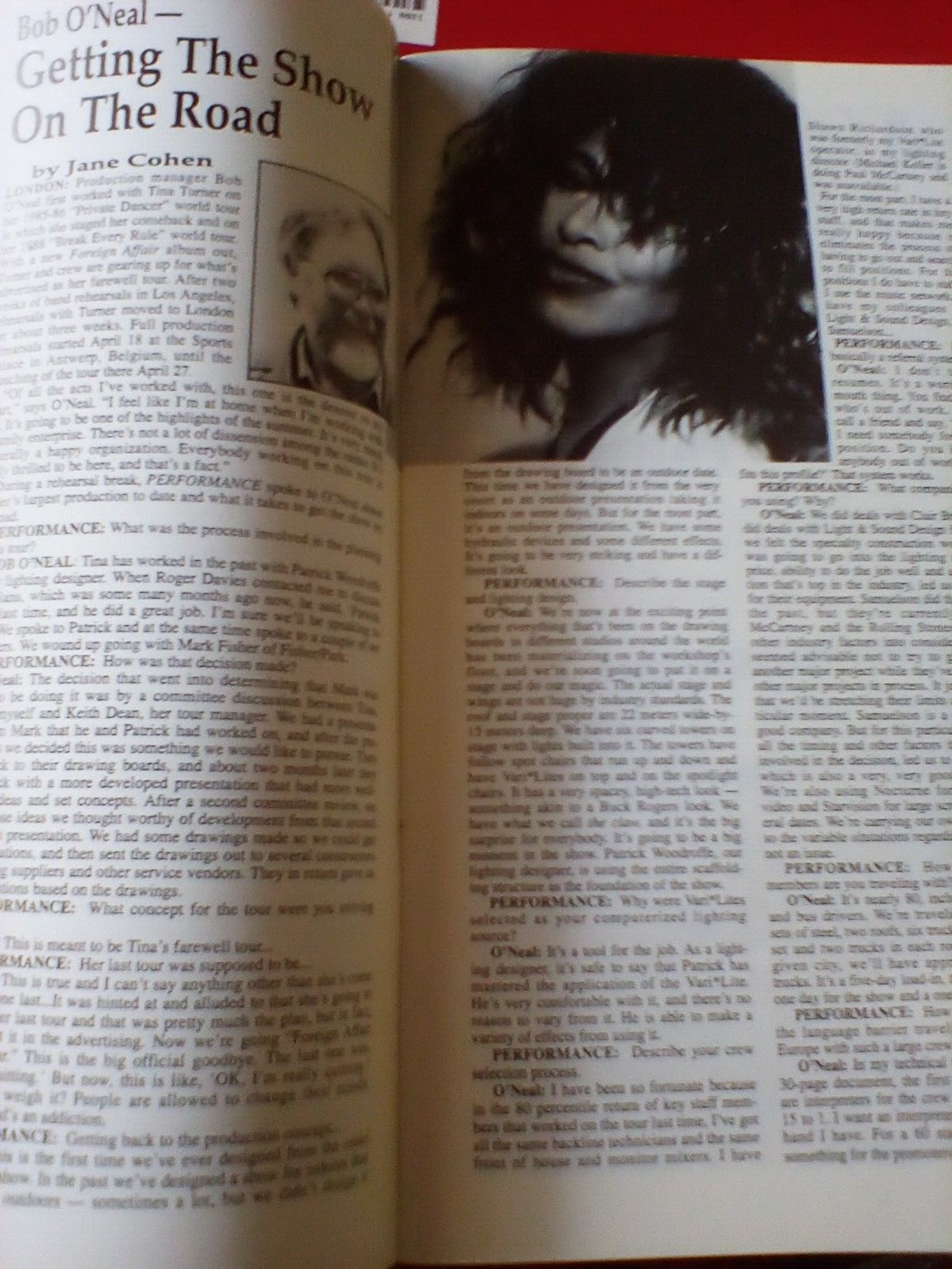 Tina Turner rare Performance Magazine cover May 1990