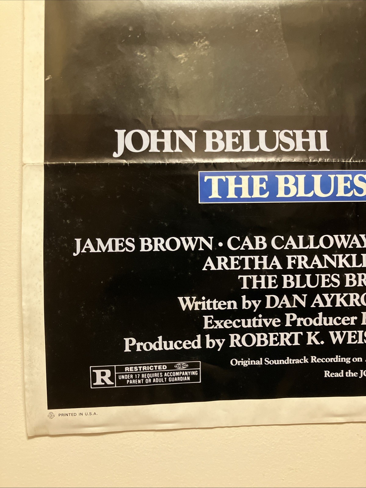 The Blues Brothers 1980 Soundtrack Poster John Belushi Dan Aykroyd 27”x41”