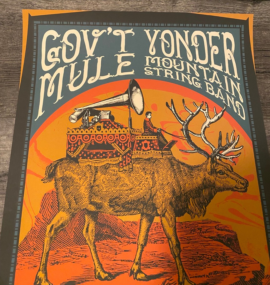 GOV’T MULE & YONDER MOUNTAIN RED ROCKS 8/19/2017 Event Poster 18×24 Morrison, CO