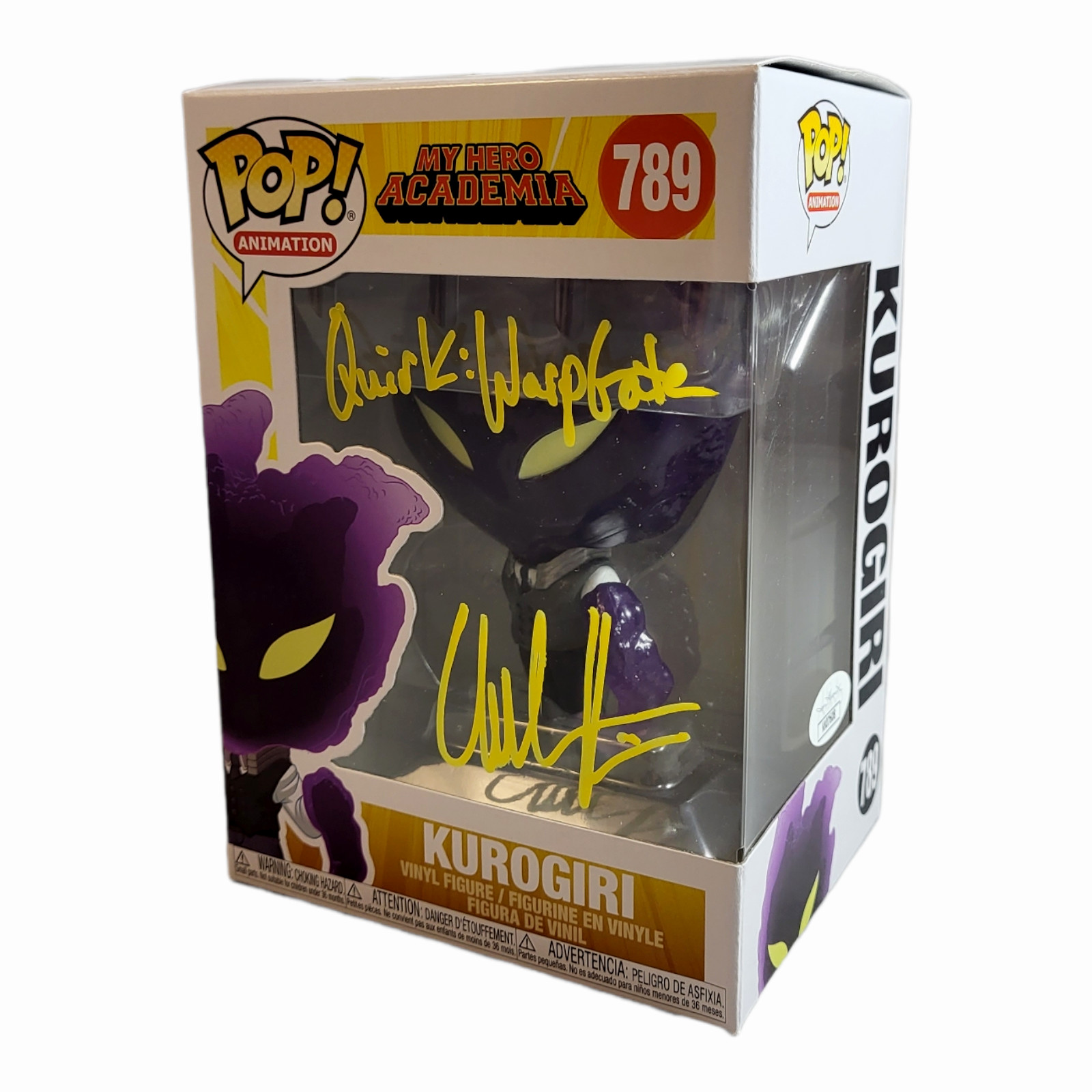 Kurogiri Signed Funko Pop 789 MY HERO ACADEMIA CHUCK HUBER JSA COA 608