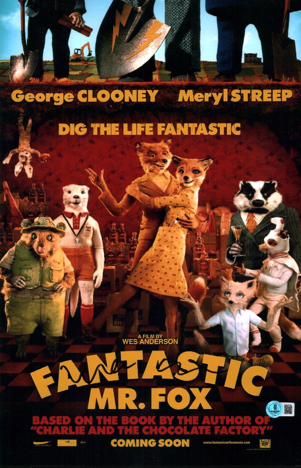 Wes Anderson Signed Autograph Fantastic Mr. Fox Director 11×17 Photo BAS COA