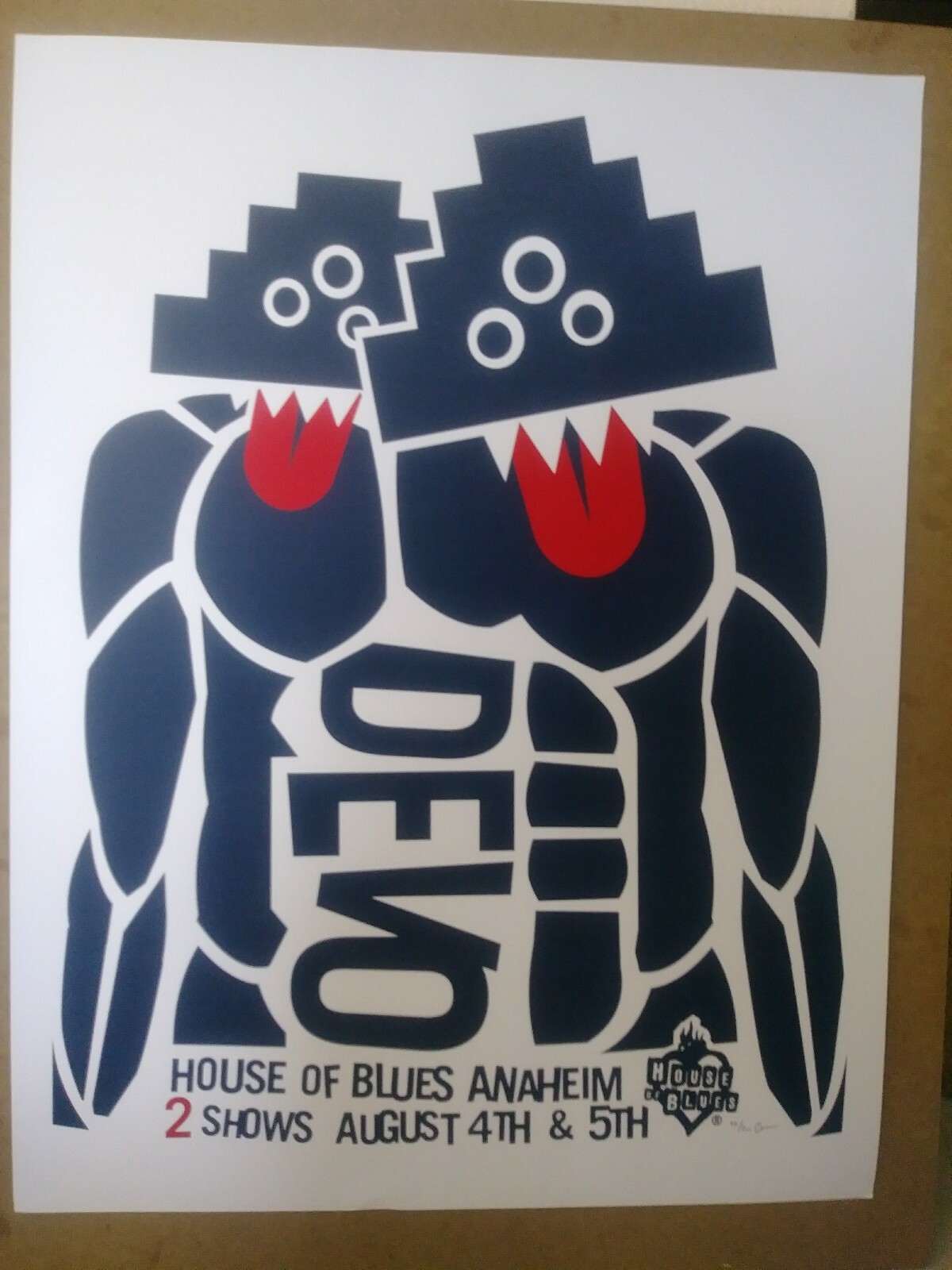 DEVO 2005 poster board New Old Stock House of Blues