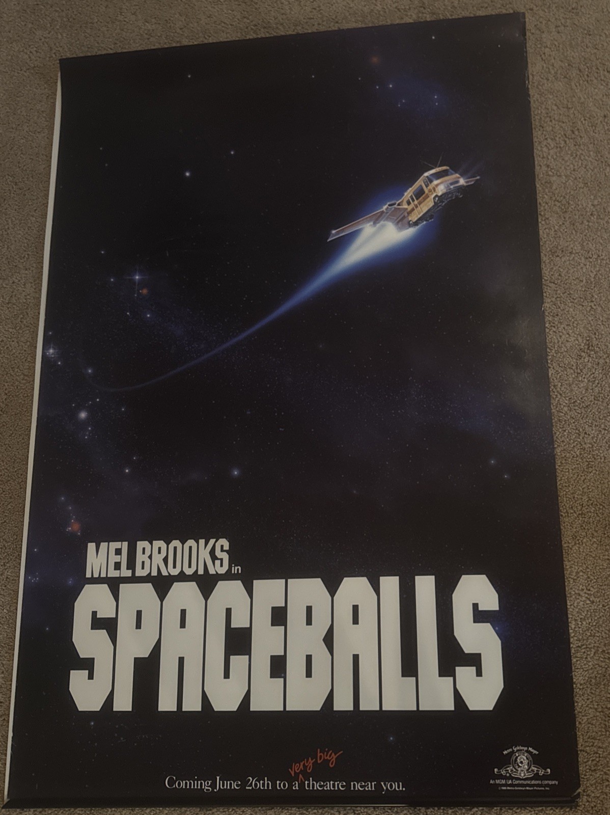 SPACEBALLS – ORIGINAL SS ROLLED ADVANCE MOVIE POSTER 1986 MEL BROOKS/JOHN CANDY