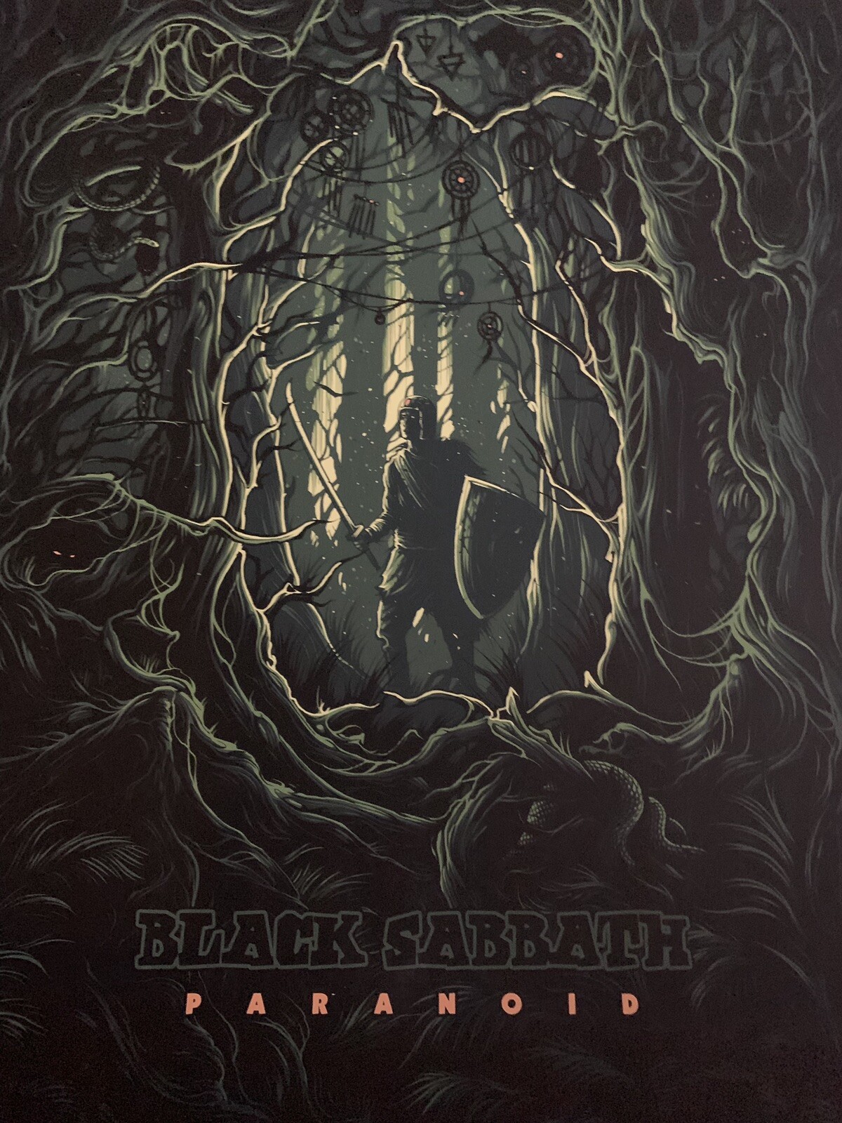 BLACK SABBATH PARANOID POSTER AP SIGNED DAN MUMFORD VARIANT #3/10 OZZY OSBOURNE