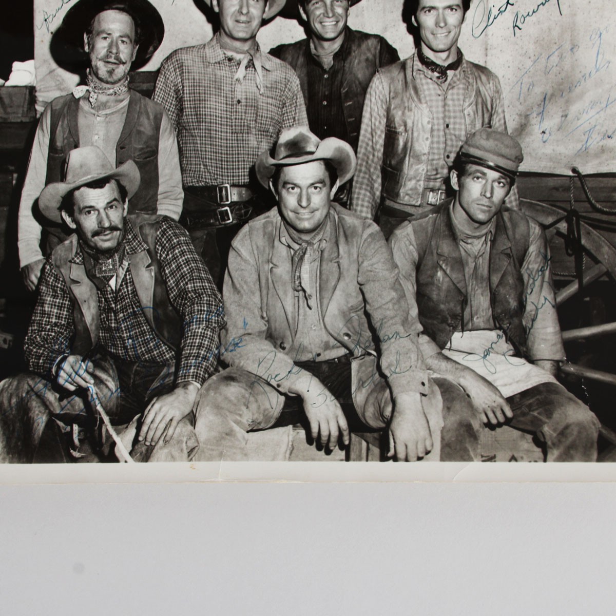 Rawhide Cast Signed Photo 8×10 (7 Sigs.) Incl. Clint Eastwood – COA JSA
