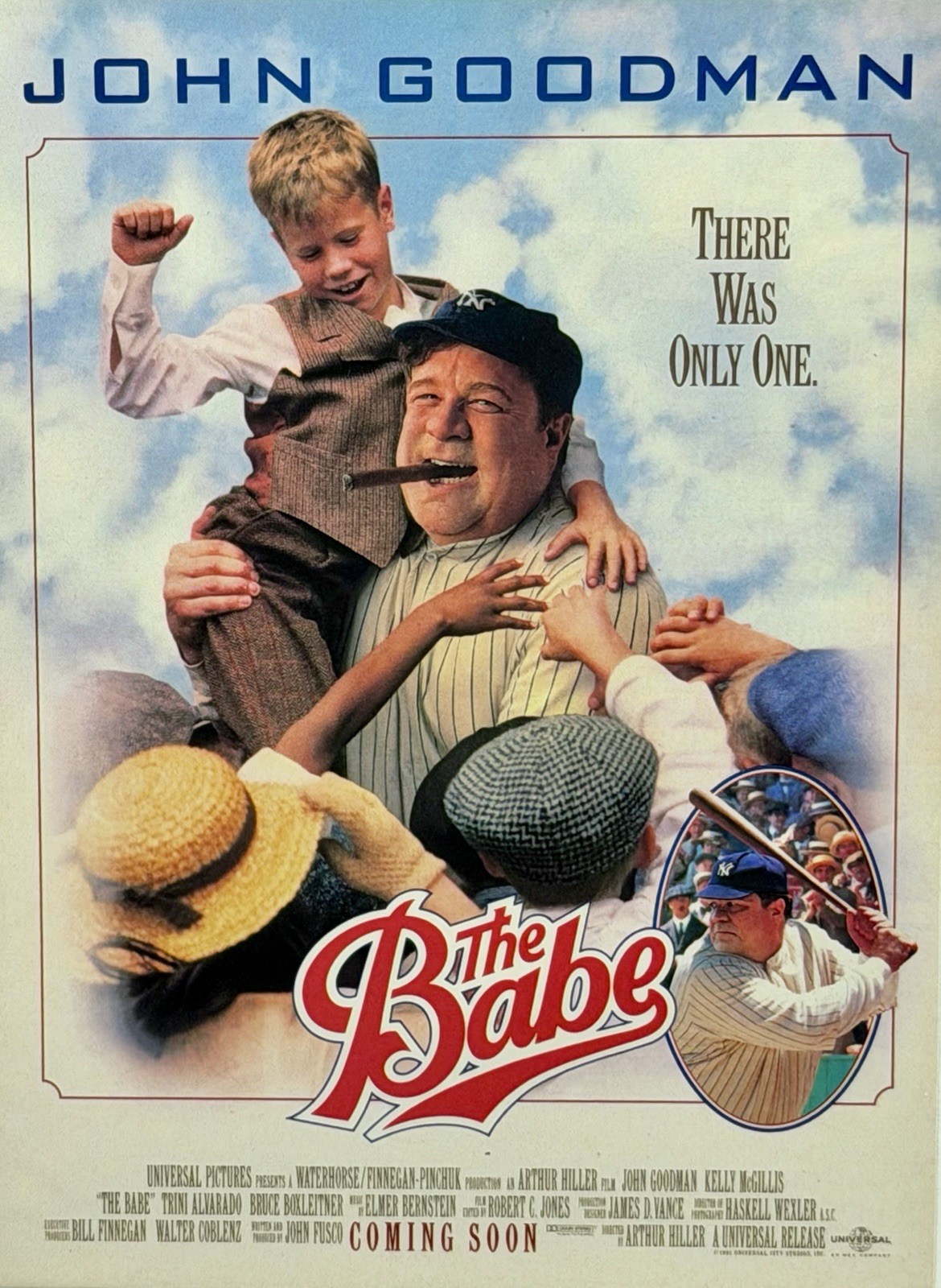 The Babe Starring John Goodman 1991 Original Preserved Poster Print 8.5 X 11”