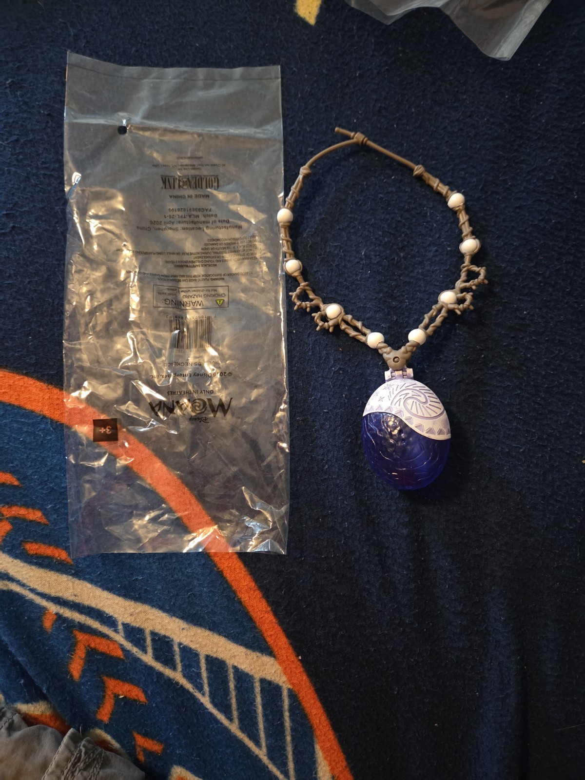 AMC Moana Live Action Promo Blue Seashell Necklace IN HAND