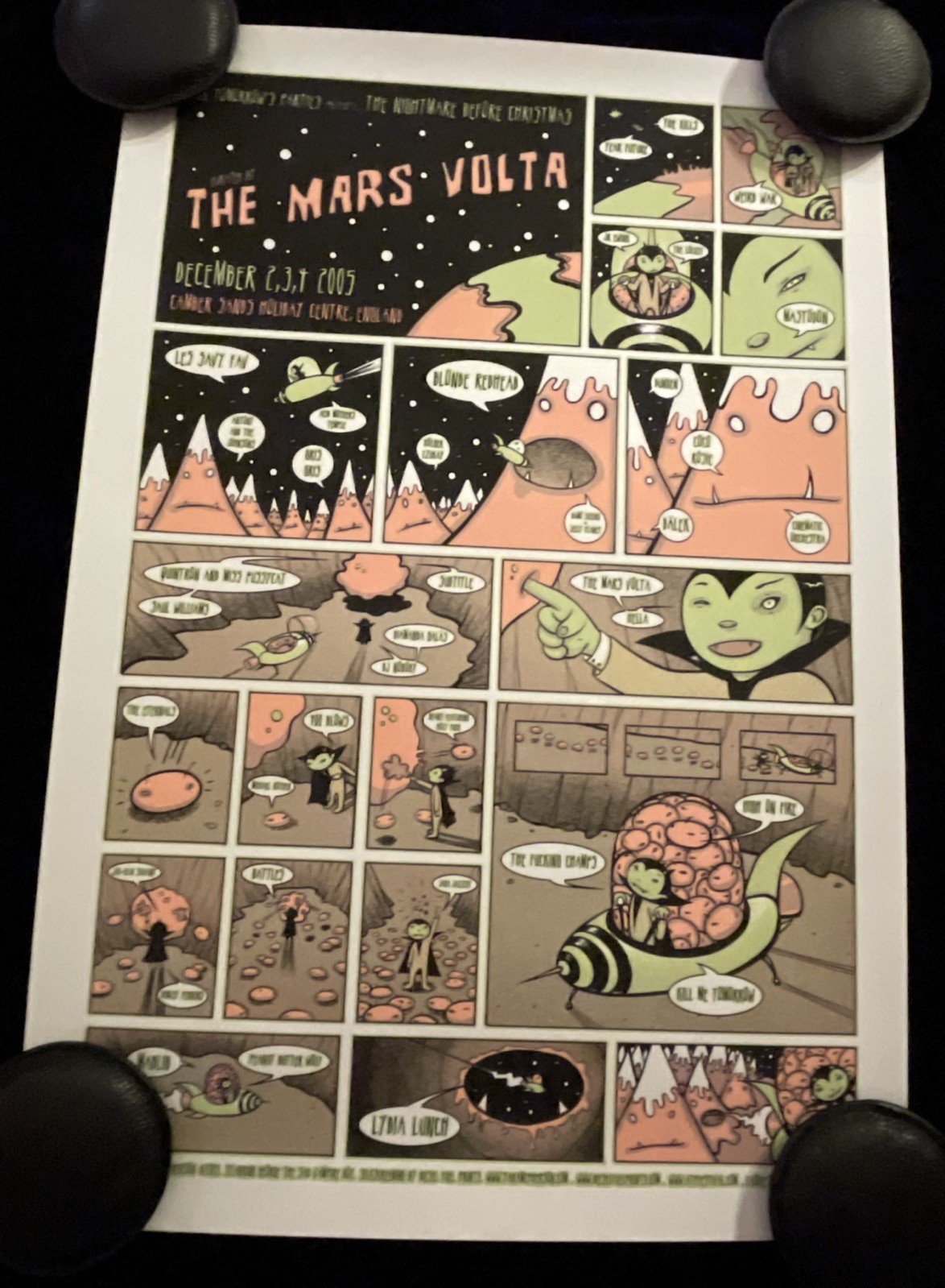 TARA McPHERSON MARS VOLTA Concert Poster London 05 High On Fire Mastadon Kills