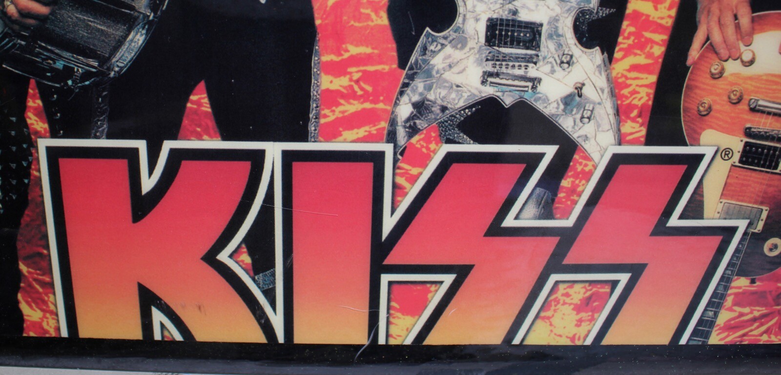 KISS – Vtg UNIQUE CUSTOM WALL CLOCK – Large 21.5 x 15.5” – Needs Clock