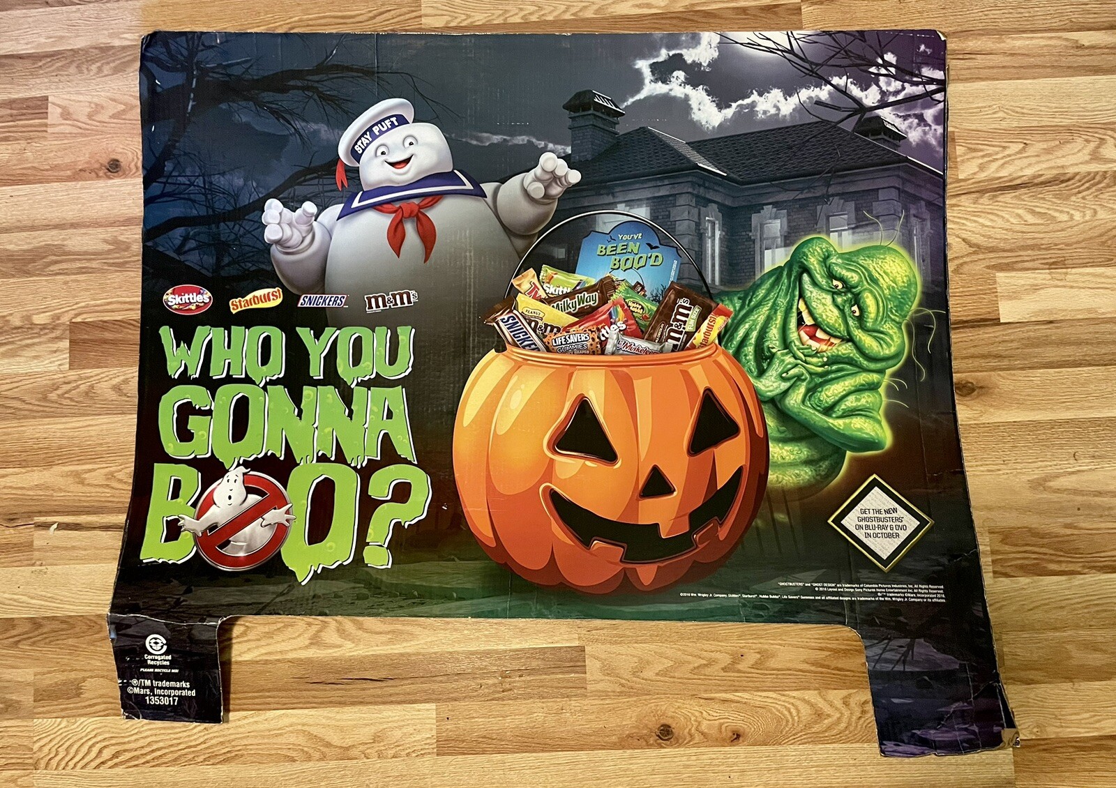 GHOSTBUSTERS STORE COUNTER DISPLAY Candy Who You Gonna Boo 2016 Halloween Large