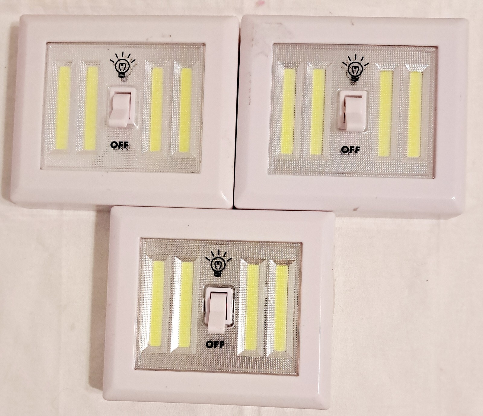 LitezAll Wireless LED Light w/Switch XL LED 400 Lumens Installs Anywhere- 3 Pack