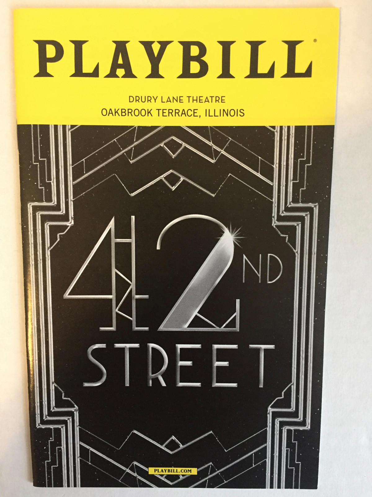 42nd Street Playbill Drury Lane Theatre Oakbrook Terrace January 2018 Musical