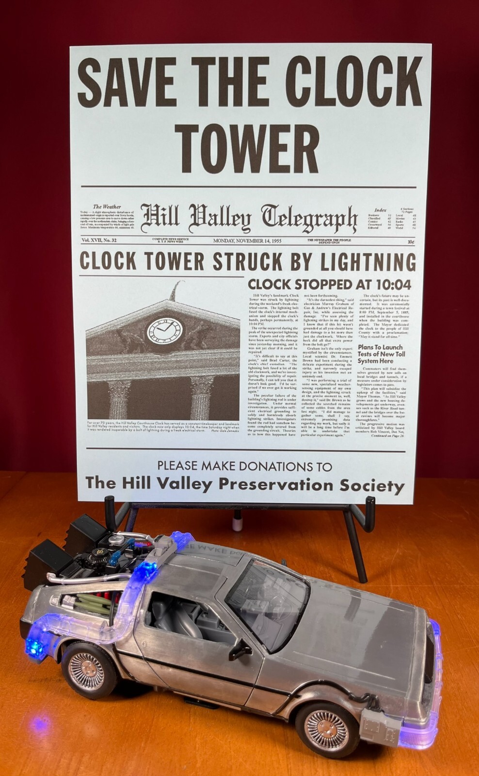 Back to the Future Save The Clock Tower Flyer – 8.5 x 11