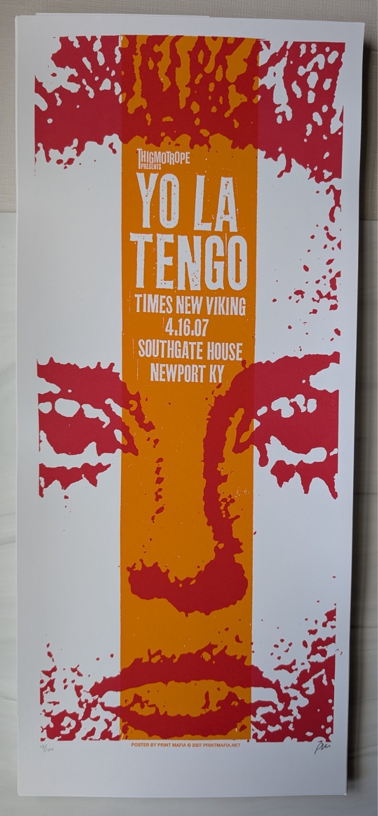Yo La Tengo 2007 Artist signed/numbered Silkscreen Concert Poster by Print Mafia