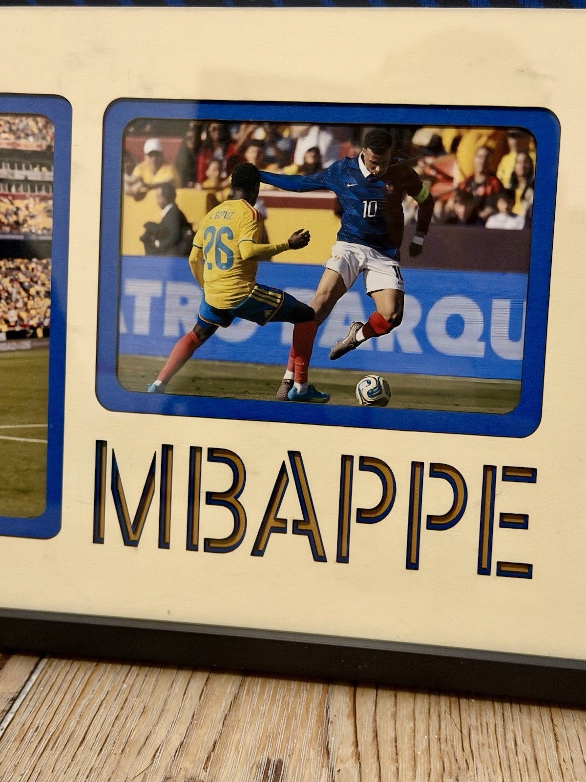 Kylian Mbappe New France 2026 Framed Jersey – PRINTED Signature