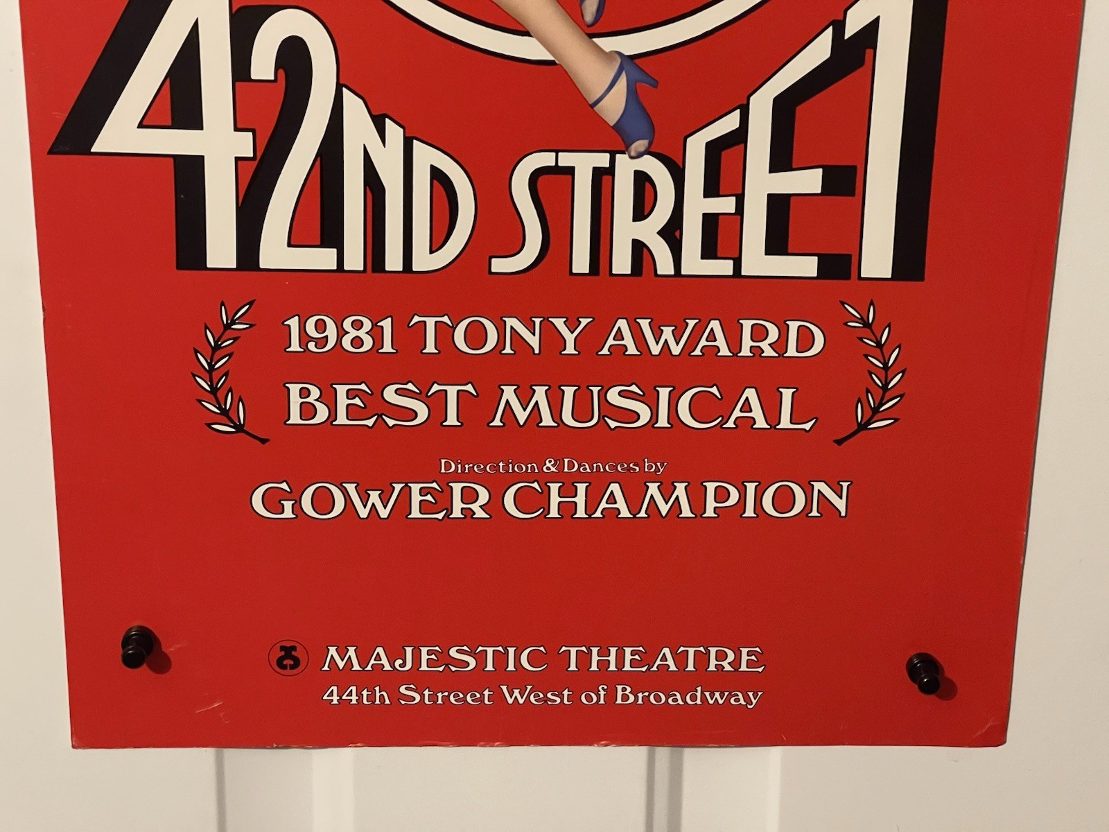 FRAMED Original 42nd Street Broadway Window Card Poster 14” x22” Tony Awards