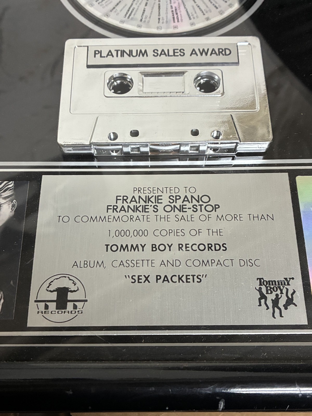 Digital Undeground 1990 Platinum Plaque Sex Packets Frankie Spano Hip Hop Rap