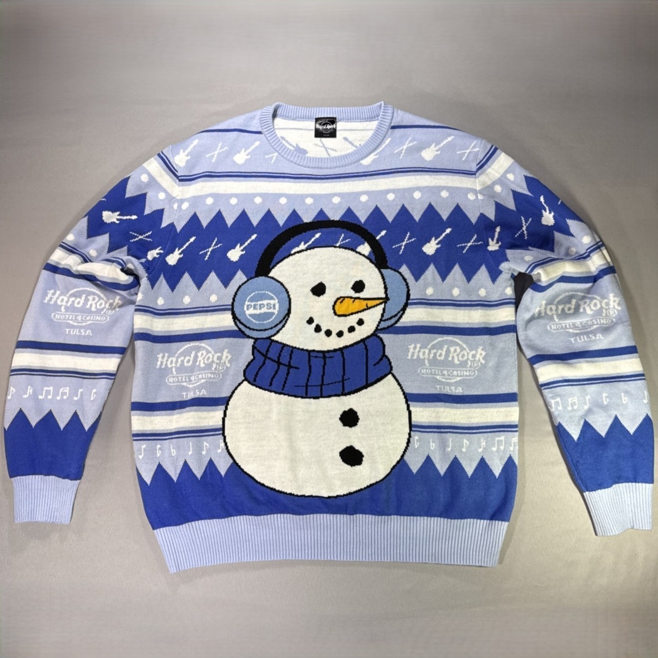 Hard Rock Tulsa Pepsi Christmas Sweater 3XL Casino Promo Holiday Grail Rare
