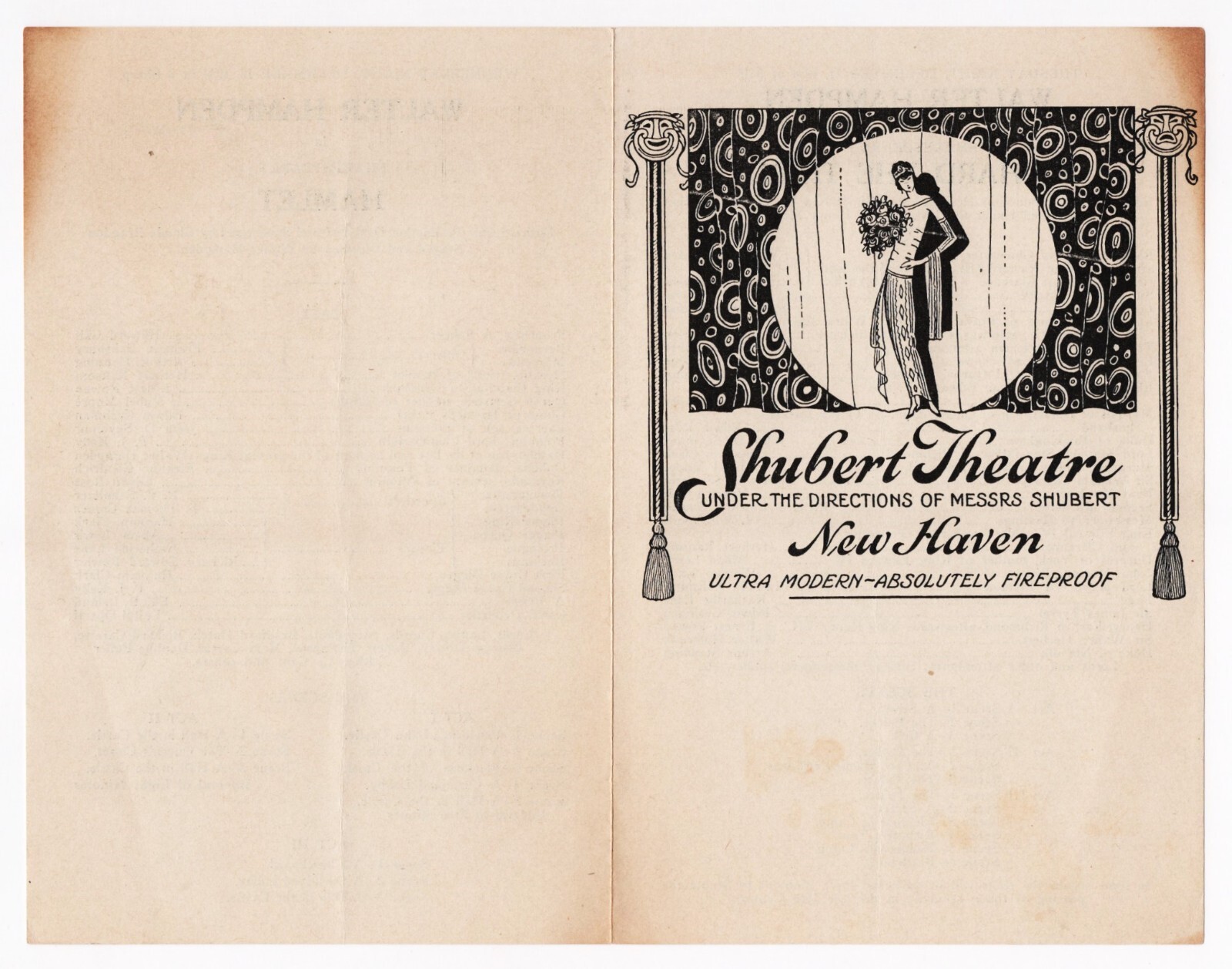 Walter Hampden “HAMLET” S. Thomas Gomez / P. J. Kelly 1934 Tryout Playbill