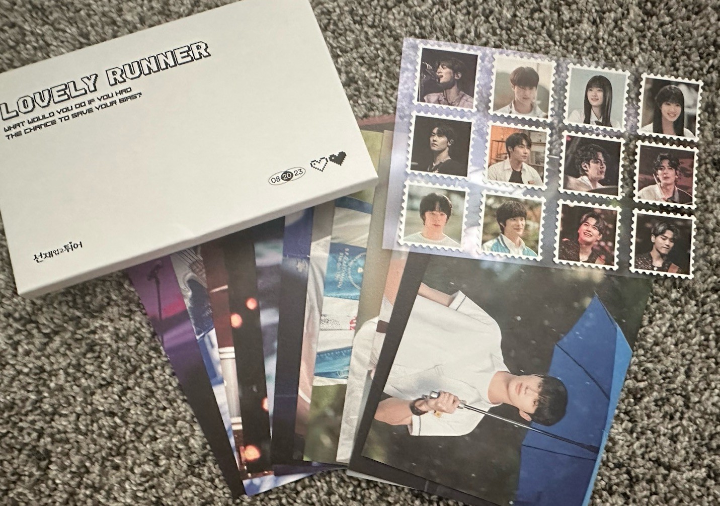 [LOVELY RUNNER]tvN K-DRAMA POP-UP STORE OFFICIAL MD POSTCARD & STAMP STICKER SET