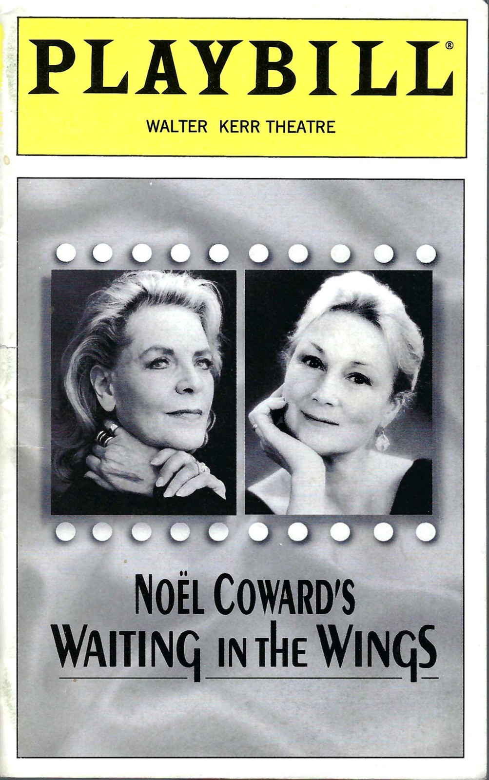Waiting In The Wings Playbill, Lauren Bacall, Rosemary Harris, OBC, NYC, 2000